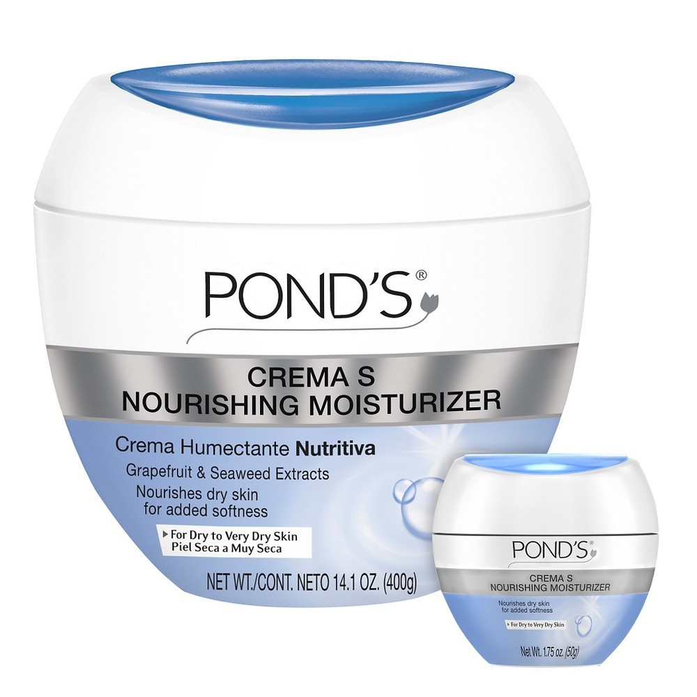 slide 3 of 5, PONDS Crema S Humectante Nutritiva (Nourishing Moisturizer), 14.1 oz