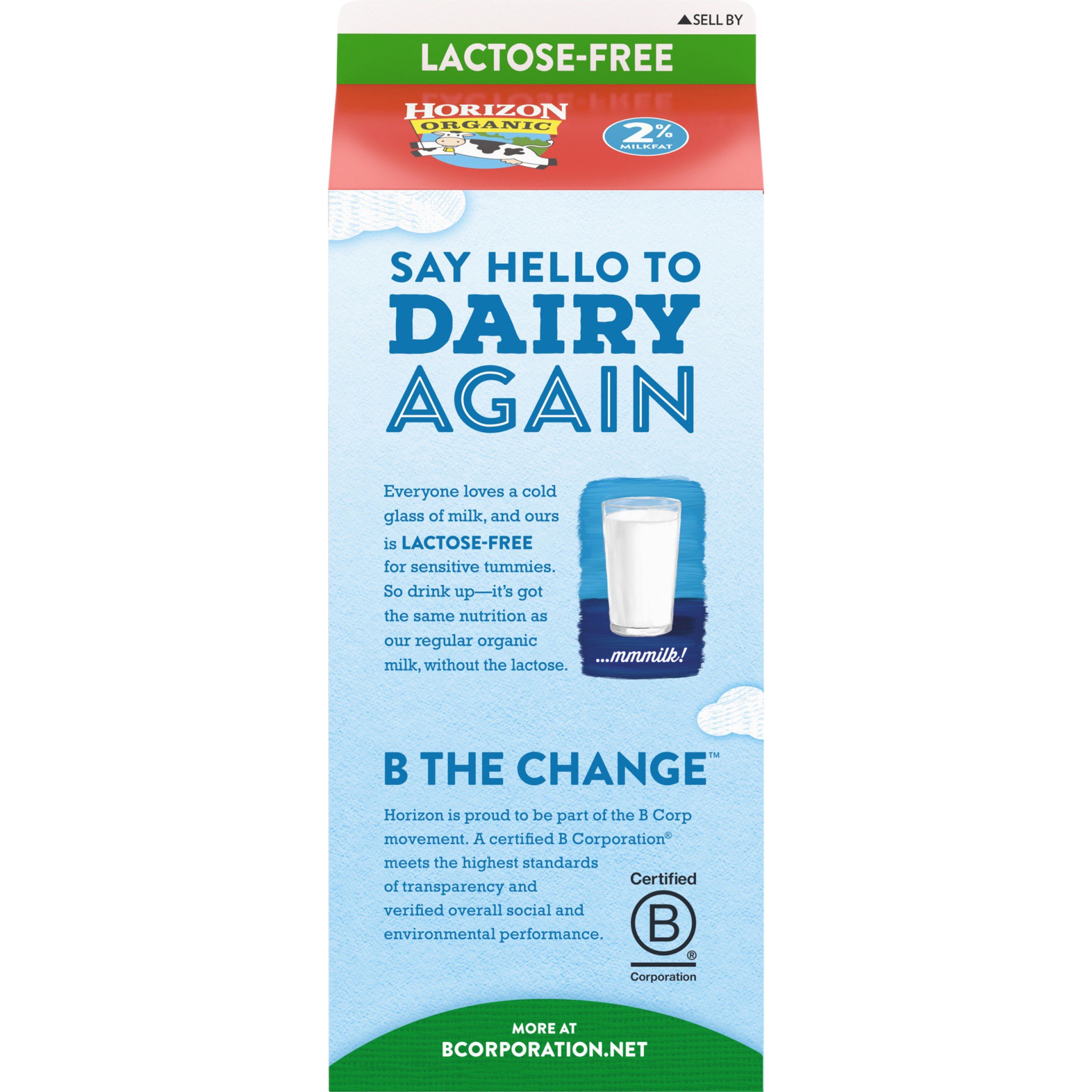 slide 8 of 8, Horizon Organic 2% Reduced Fat Lactose-Free Milk, Half Gallon, 1/2 gal