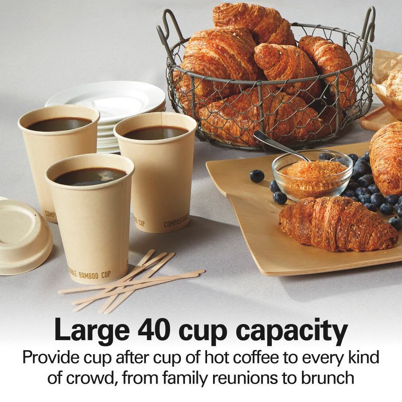 slide 3 of 11, Hamilton Beach Brew Station 40 Cup Coffee - 40514: Electric Coffee Urn & Dispenser, 1090W, Silver, 8 oz Cup Capacity, 8 oz