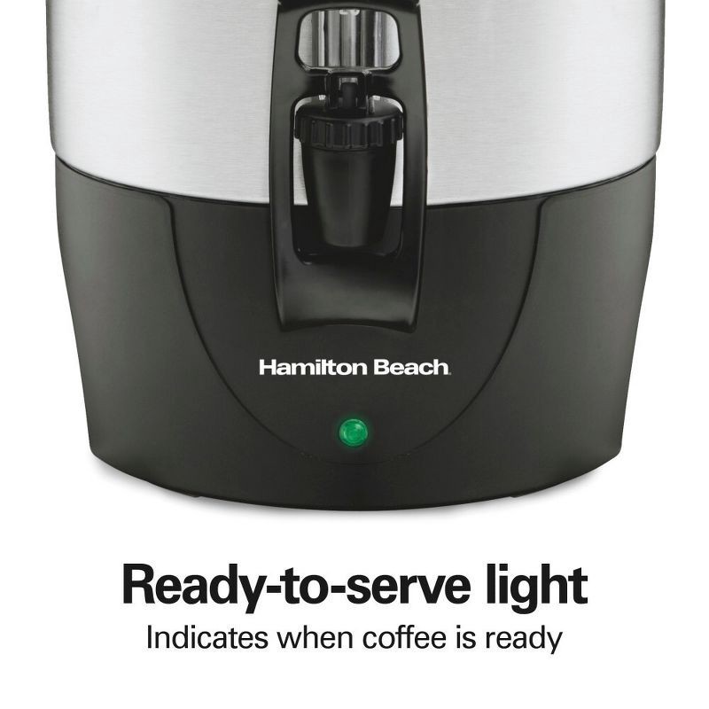 slide 5 of 11, Hamilton Beach Brew Station 40 Cup Coffee - 40514: Electric Coffee Urn & Dispenser, 1090W, Silver, 8 oz Cup Capacity, 8 oz