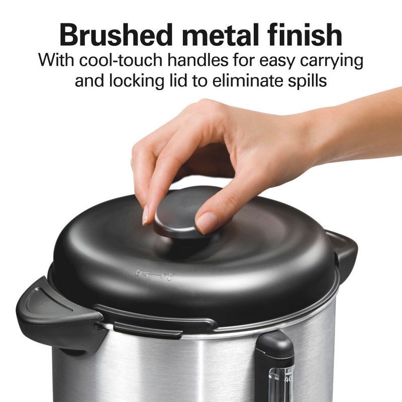 slide 7 of 11, Hamilton Beach Brew Station 40 Cup Coffee - 40514: Electric Coffee Urn & Dispenser, 1090W, Silver, 8 oz Cup Capacity, 8 oz