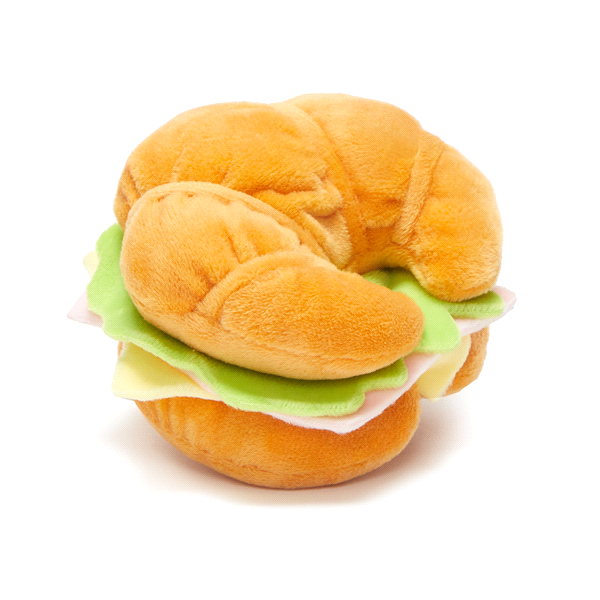 slide 1 of 1, BARK Tres Fancy Sandwich Croissant Dog Toy, 1 ct