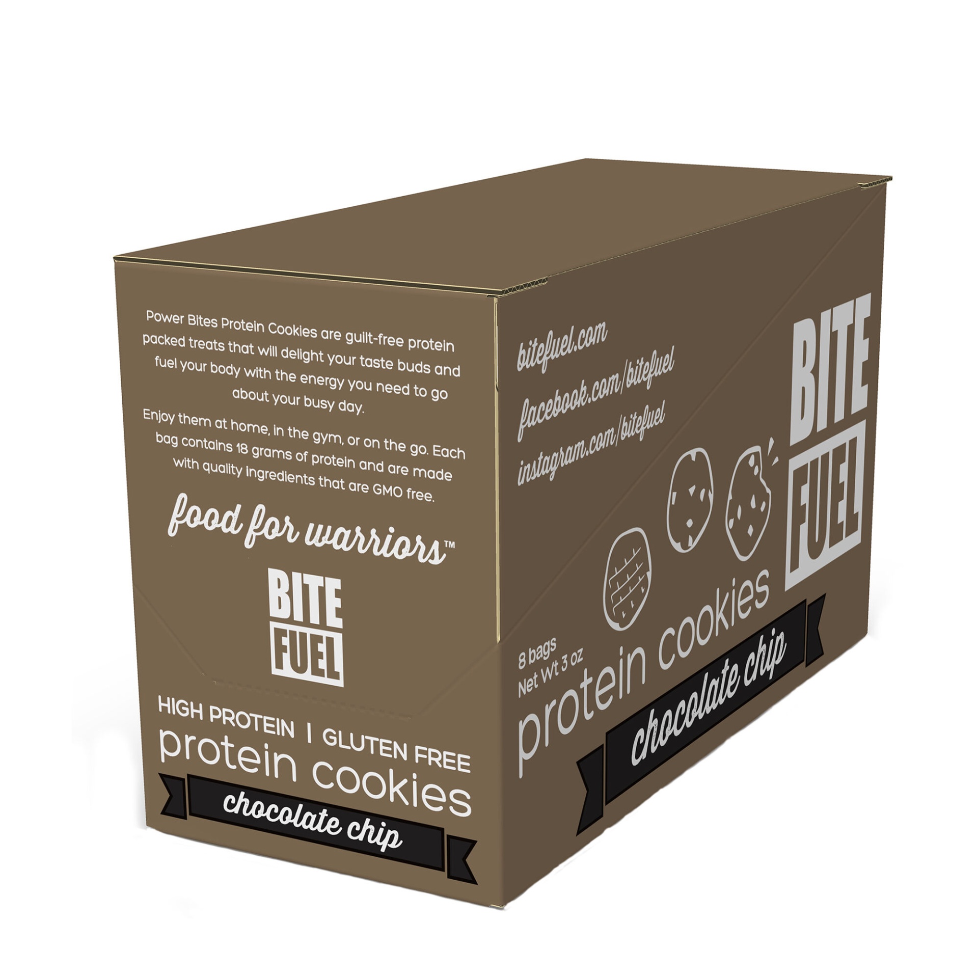 slide 1 of 1, Bite Fuel Power Bites Protein Cookies - Chocolate Chip, 1 ct