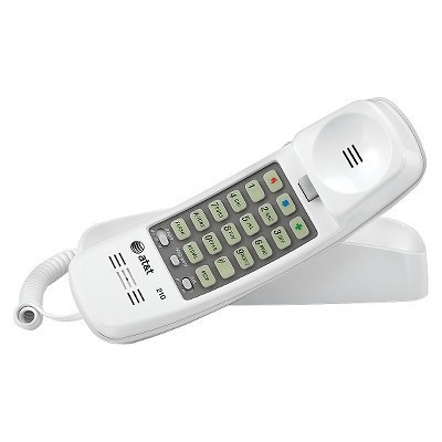 slide 1 of 1, AT&T 210M Trimline Corded Phone - White, 1 ct
