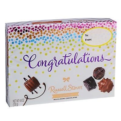 slide 1 of 1, Russell Stover Congratulations Chocolates Box, 5.5 oz