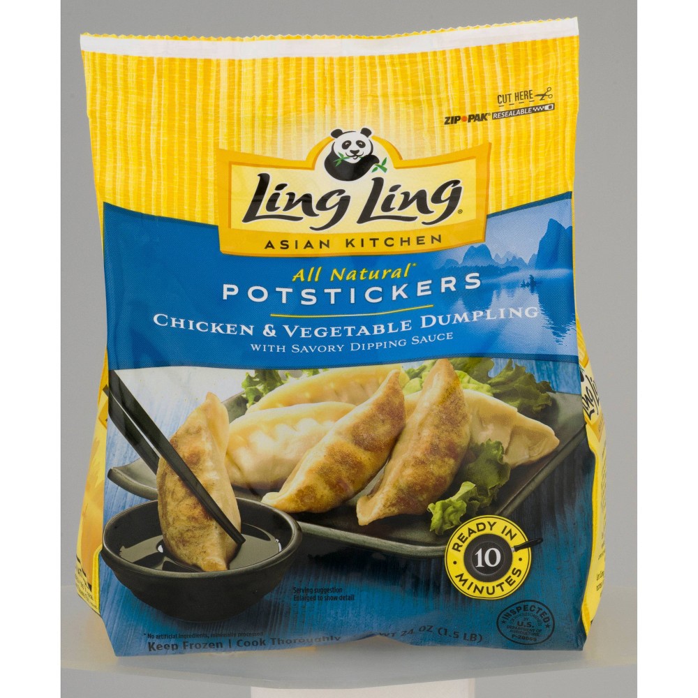 slide 2 of 4, Ling Ling Chicken & Vegetable Potstickers 24 oz, 24 oz