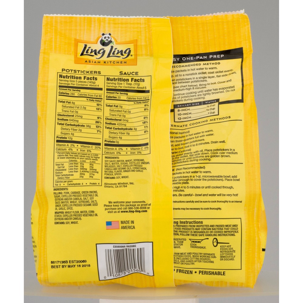 slide 2 of 3, Ling Ling Pork & Vegetable Potstickers 24 oz, 24 oz