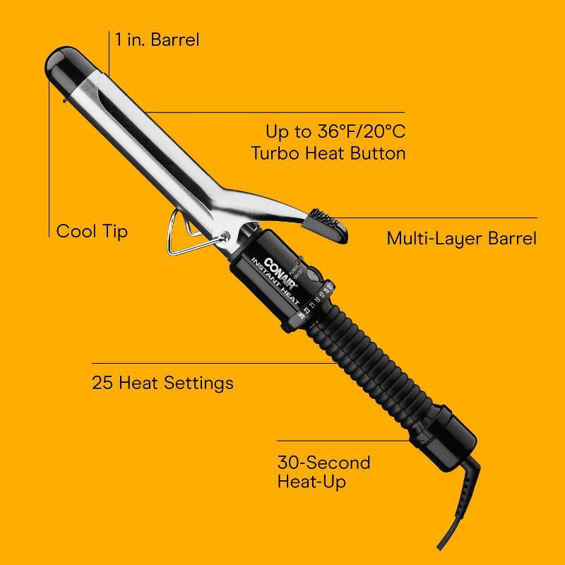 slide 2 of 9, Conair Instant Heat Curling Iron - 1", 1 ct