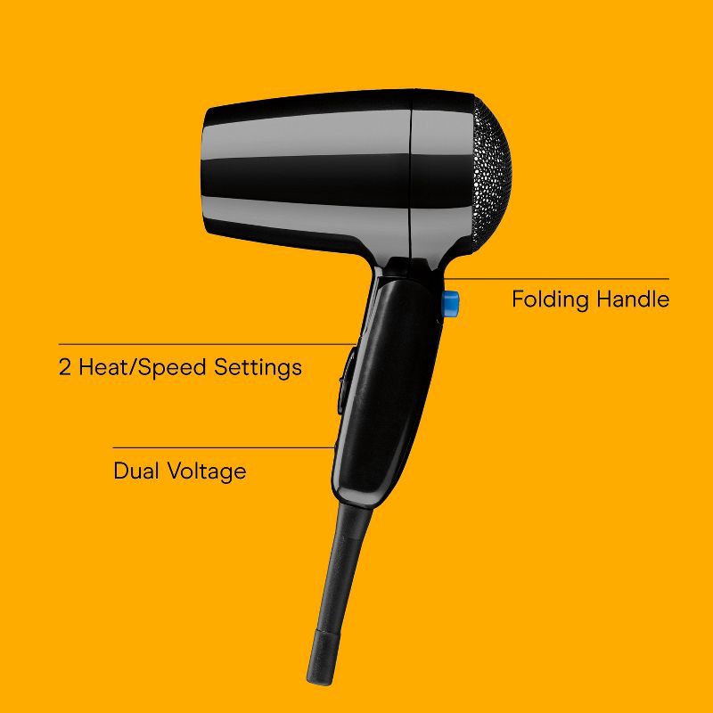 slide 2 of 7, Conair Compact Folding Handle Hair Dryer, 1875W, 1 ct