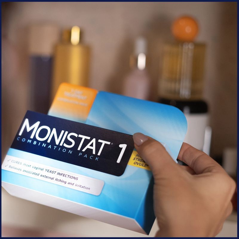 slide 3 of 10, Monistat 1-Dose Yeast Infection Treatment, Ovule Insert & External Itch Cream - 0.32oz, 0.32 oz