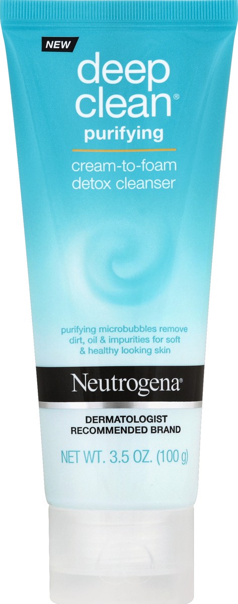 slide 3 of 6, Neutrogena Deep Clean Purifying Cream-to-Foam Facial Cleanser, 3.5 oz, 3.5 oz