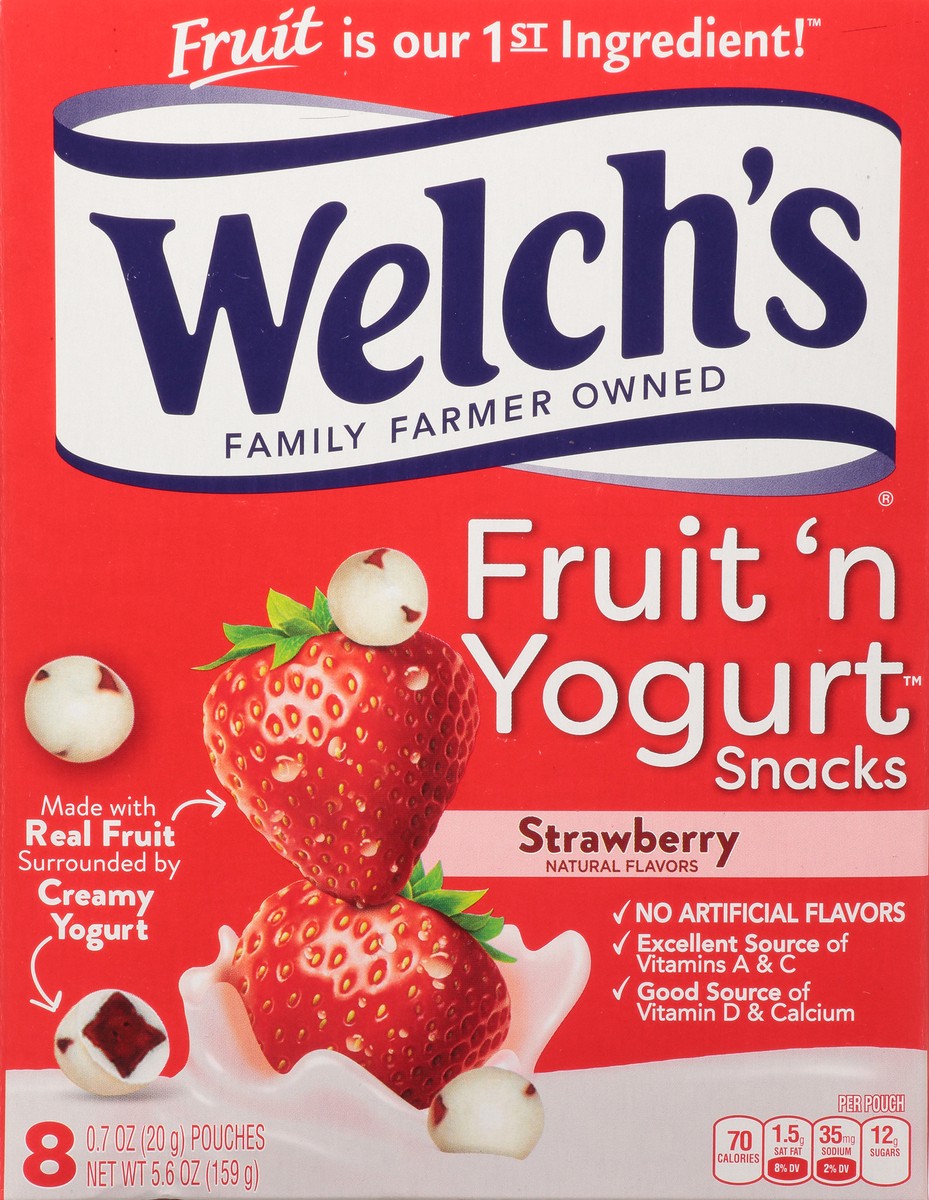 slide 5 of 9, Welch's Fruit & Yogurt Strawberry, 8 ct