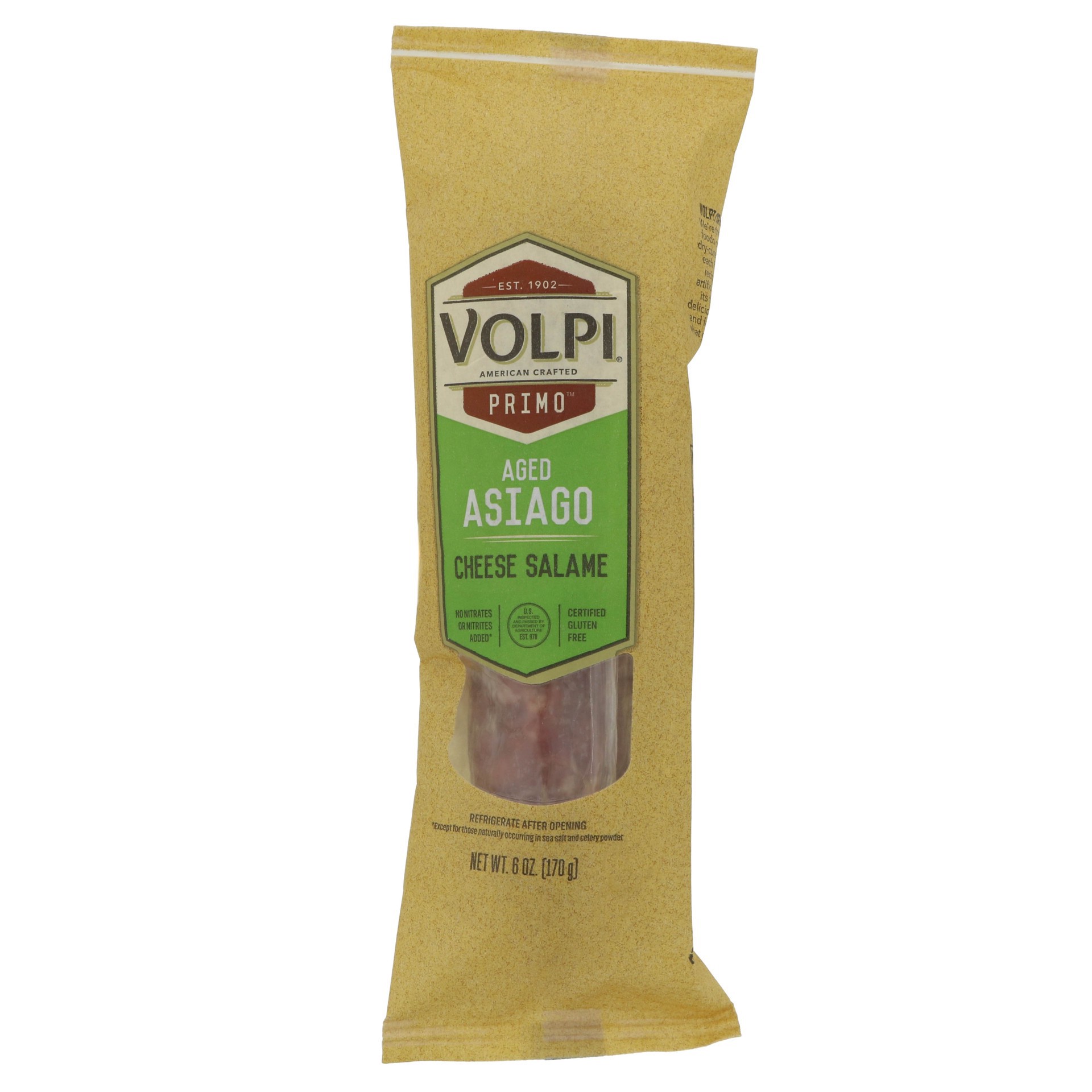 slide 1 of 1, Volpini Primo Parmesan Cheese Salami, 6 oz