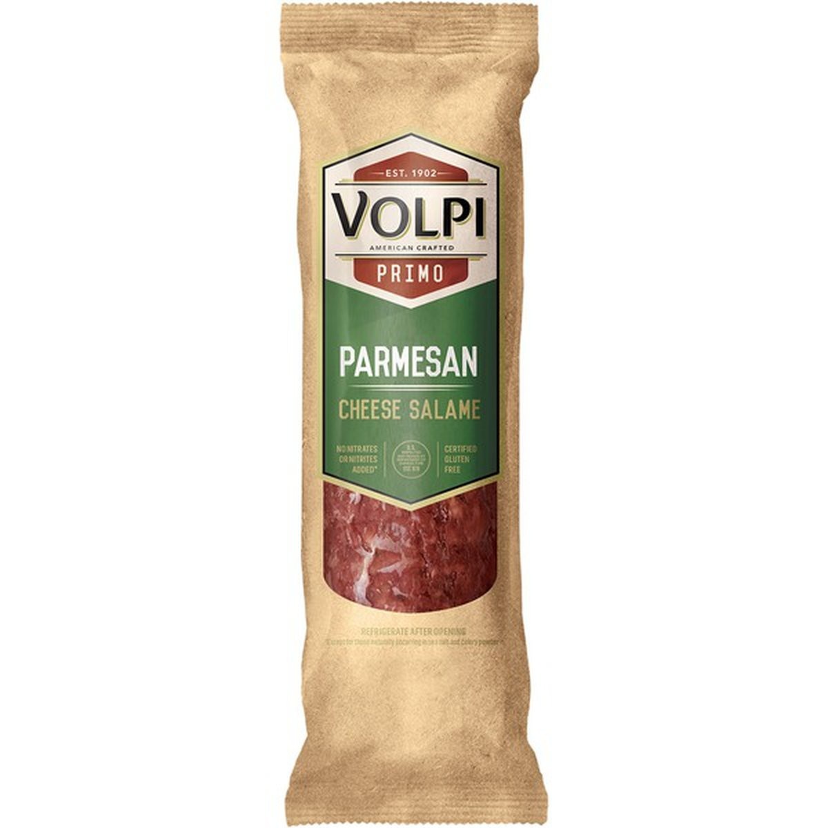 slide 1 of 1, Volpini Primo Parmesan Cheese Salami, 6 oz