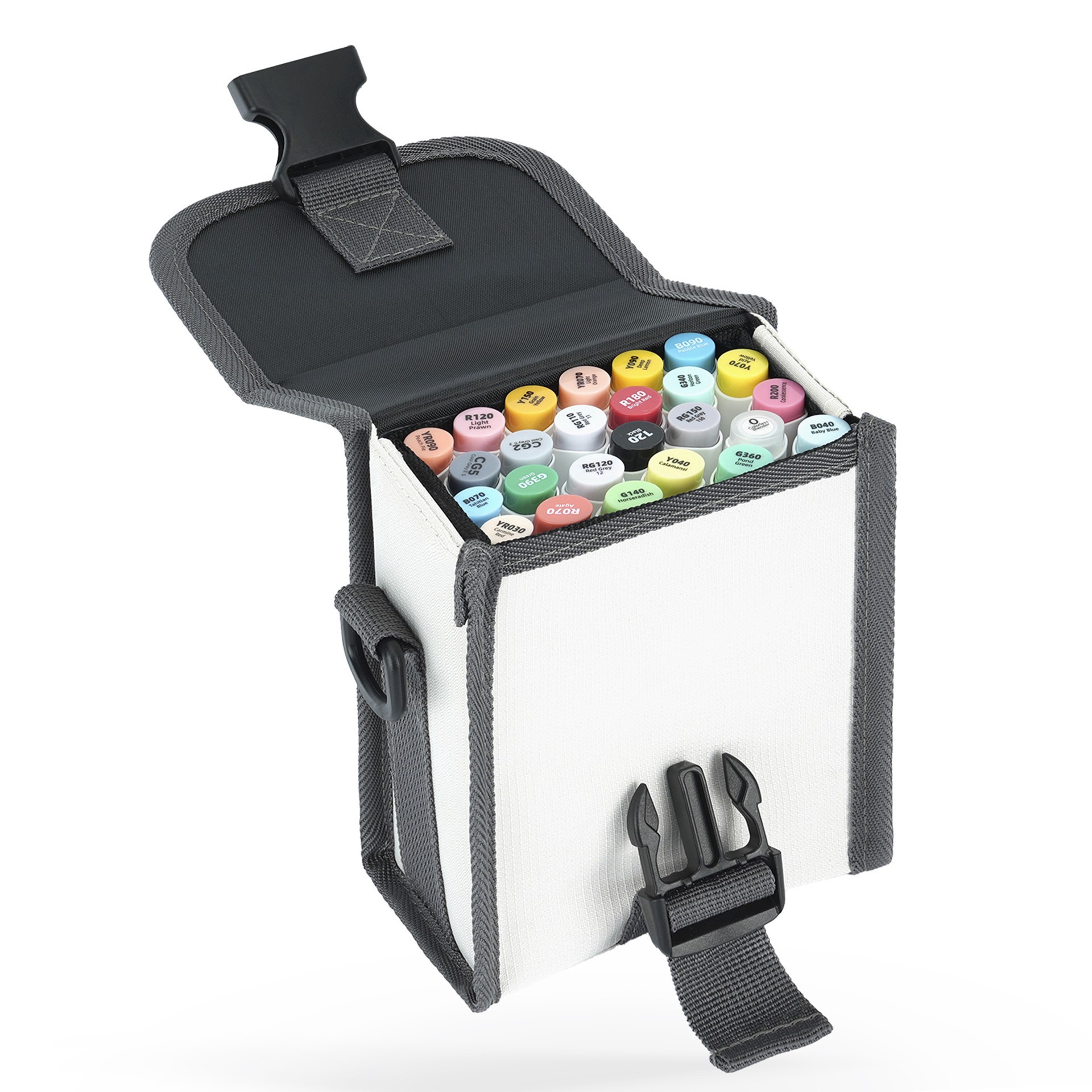 slide 2 of 5, Ohuhu Honolulu B Brush & Fine Dual Tip 24 Color Basic Marker Set, 1 ct