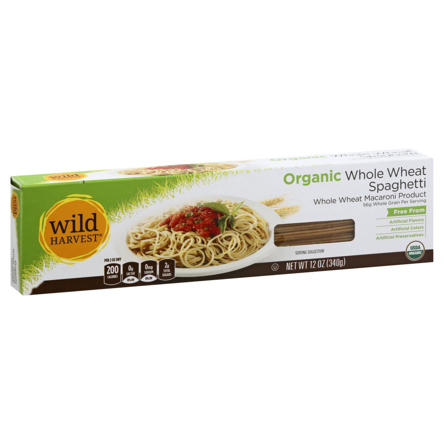 slide 1 of 1, Wild Harvest Whole Wheat Spaghetti, 12 oz