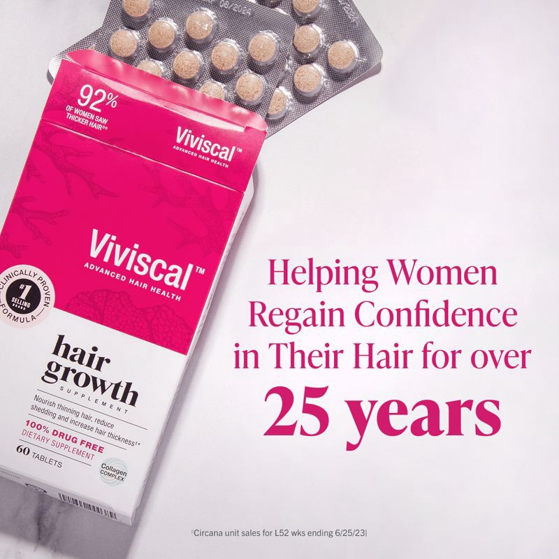 slide 6 of 11, Viviscal Women's Hair Growth Supplement - 60ct, 60 ct