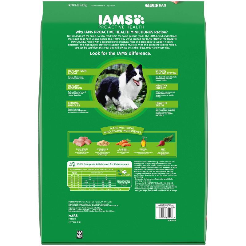 slide 2 of 9, IAMS Proactive Health Chicken and Whole Grain Flavor Minichunks Dry Dog Food - 15lbs, 15 lb