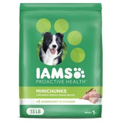 IAMS Proactive Health Chicken and Whole Grain Flavor Minichunks Dry Dog Food - 15lbs