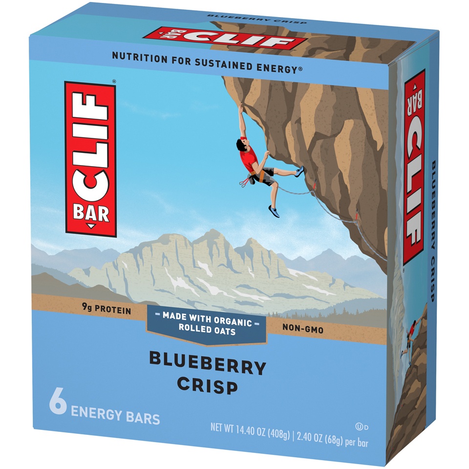 slide 3 of 8, CLIF Blueberry Crisp Energy Bars - 6ct, 6 ct