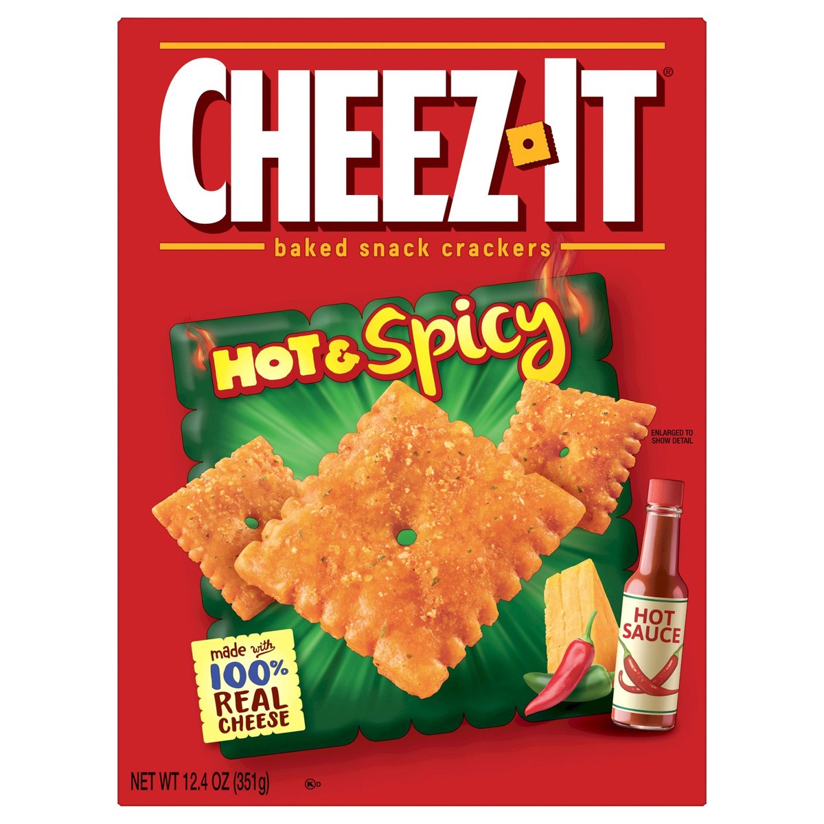 slide 1 of 8, Cheez-It Cheese Crackers, Hot and Spicy, 12.4 oz