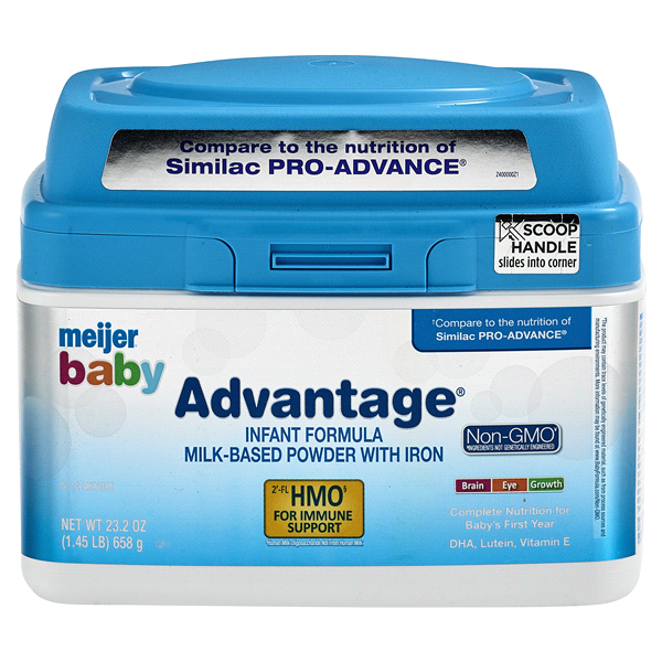 slide 1 of 1, Meijer Baby Advantage Non-Gmo Formula, 23.2 oz