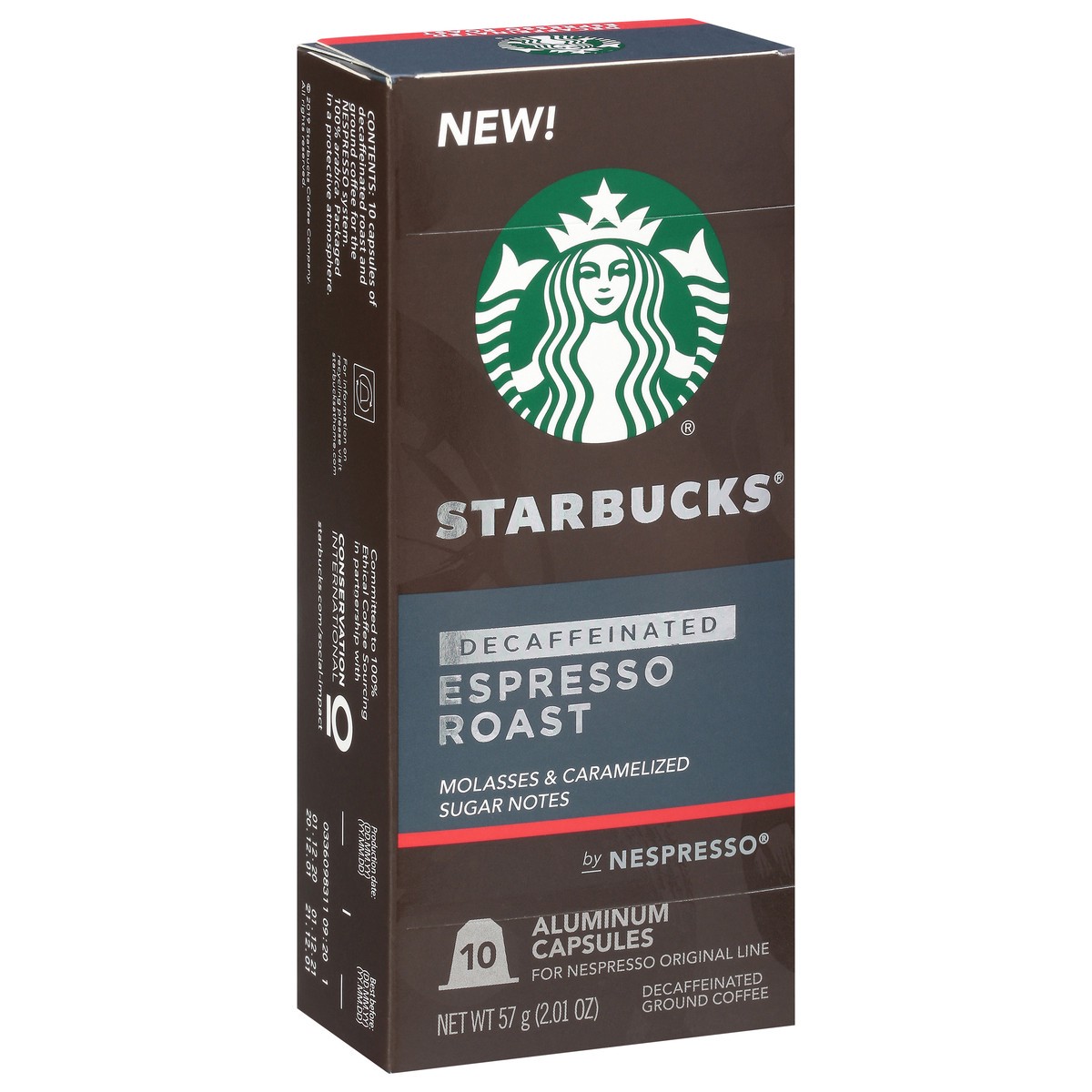 slide 2 of 9, Starbucks by Nespresso Original Line Capsules — Decaf Espresso Dark Roast — 1 box - 10 ct, 2.01 oz