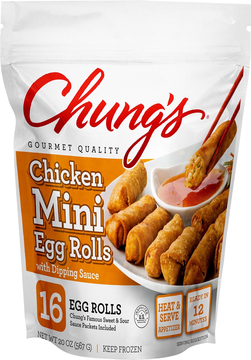 slide 2 of 7, Chung's Chicken Mini Egg Roll, 16 ct