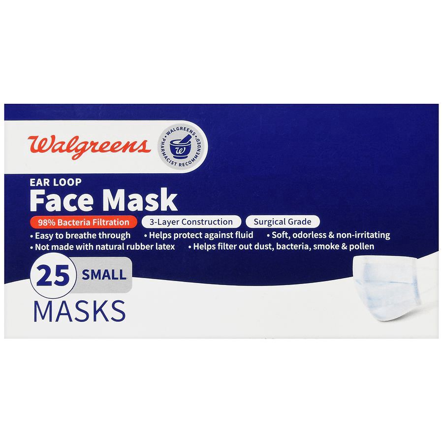 slide 2 of 5, Walgreens Ear Loop Face Mask, 25 ct