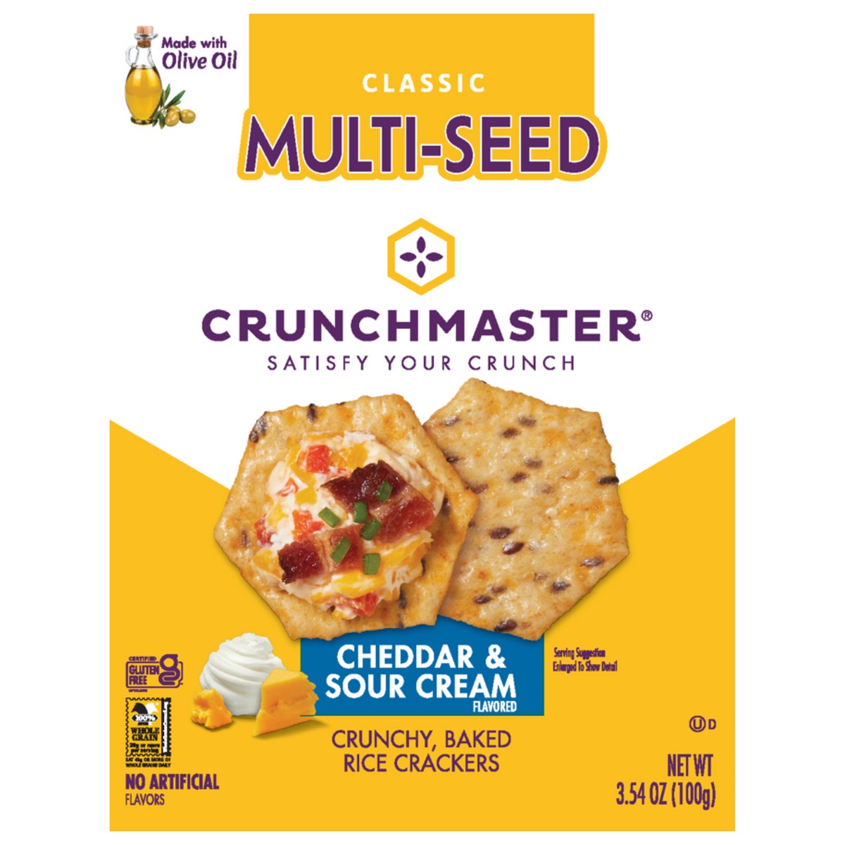 slide 2 of 2, Crunchmaster Multiseed Cheddar 3.54oz - 3.54 OZ, 3.54 oz