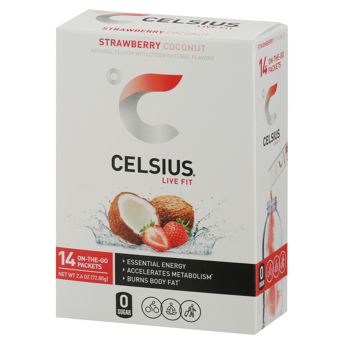slide 12 of 14, CELSIUS Live Fit Strawberry Coconut Energy Drink 14 ea, 14 ct; 2.6 oz
