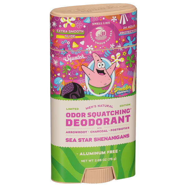 slide 1 of 1, Dr. Squatch Men's Natural Odor Squatching Aluminum Free Sea Star Shenanigans Deodorant 2.65 oz, 2.65 oz