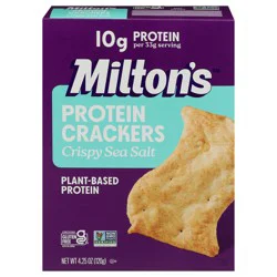 Milton's Protein Crackers, Crispy Sea Salt - 4.25 oz