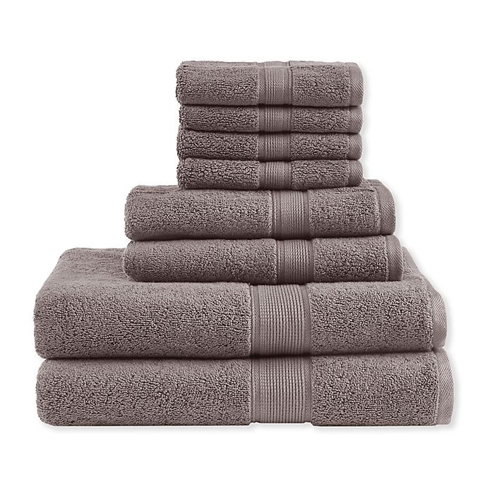 slide 1 of 4, Madison Park Signature Cotton Towel Set - Mocha, 8 ct