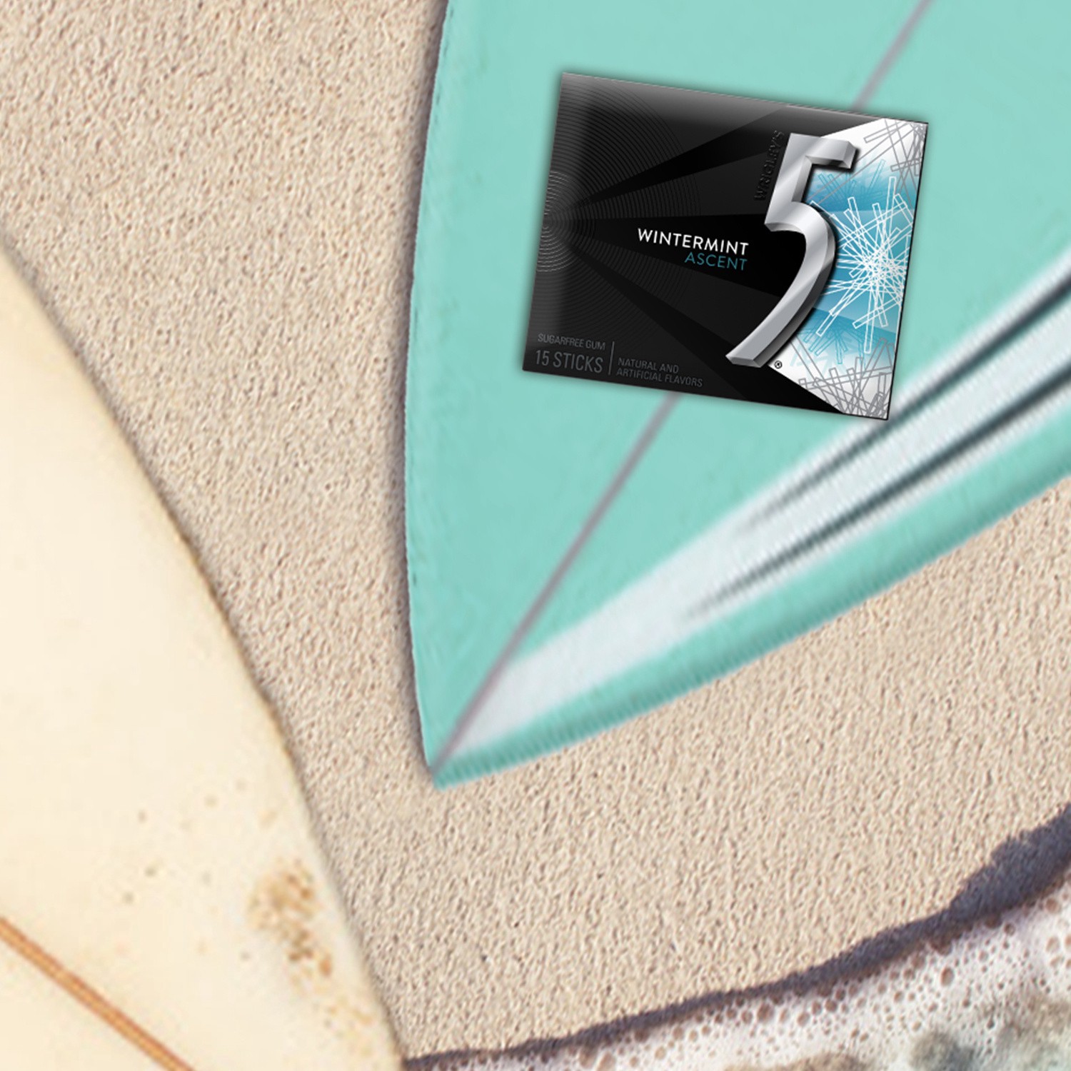 slide 5 of 8, 5 GUM Wintermint Ascent Sugar Free Chewing Gum, 15 Sticks, 15 ct