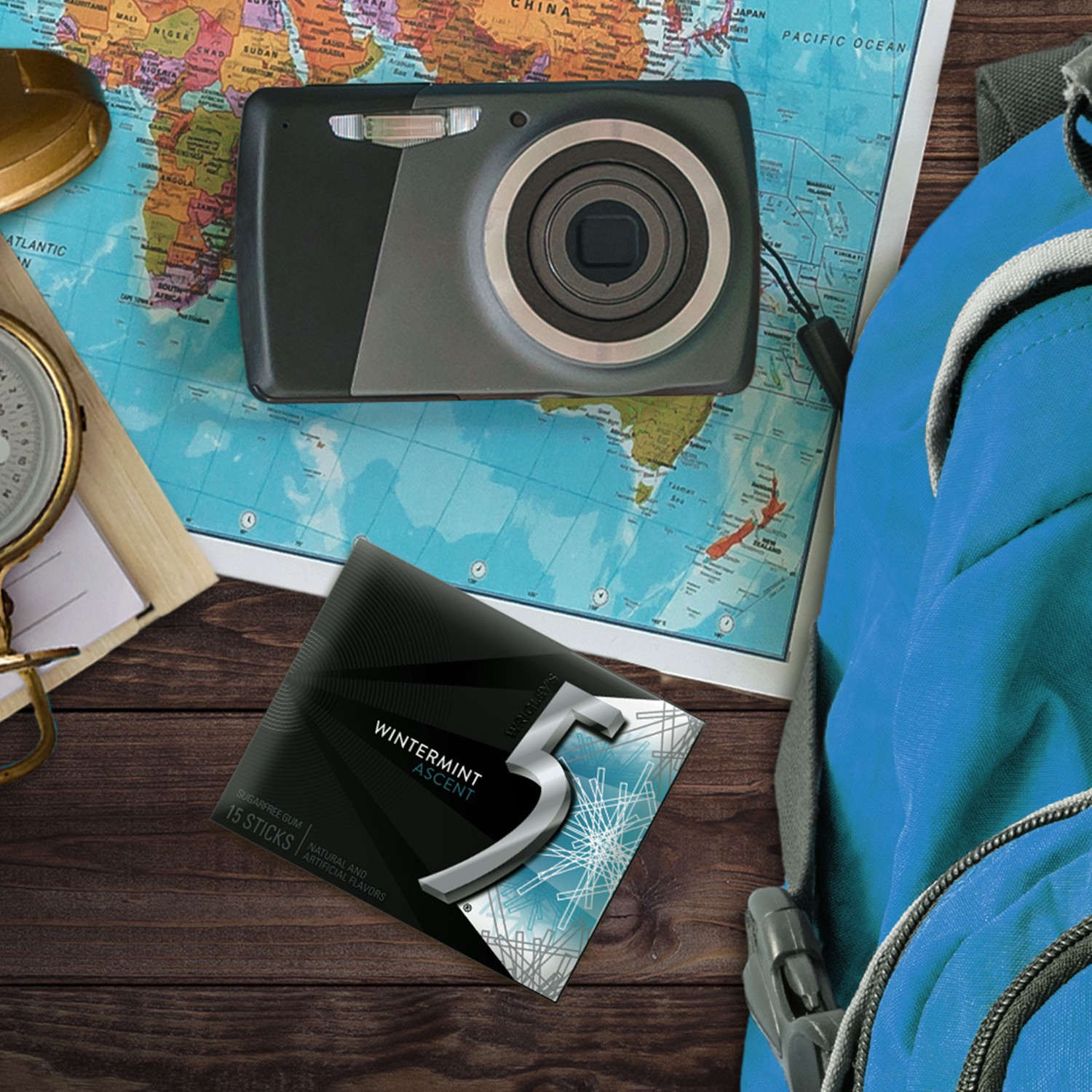 slide 8 of 8, 5 GUM Wintermint Ascent Sugar Free Chewing Gum, 15 Sticks, 15 ct