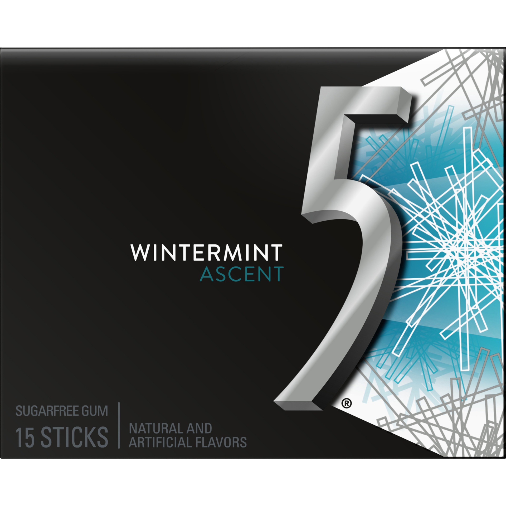 slide 1 of 7, 5 Gum Wintermint Ascent Sugar Free Chewing Gum, 15 ct