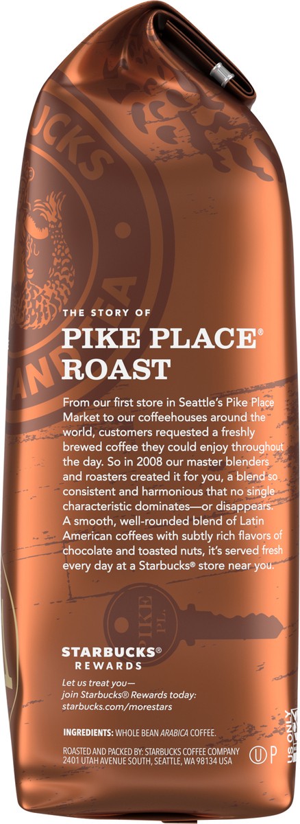 slide 6 of 9, Starbucks Whole Bean Coffee—Medium Roast Coffee—Pike Place Roast—100% Arabica—1 bag (20 oz), 20 oz