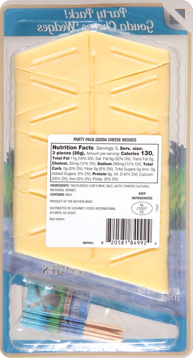 slide 9 of 14, Van Kaas Party Pack Gouda Cheese Wedges 6.2 oz, 6.2 oz