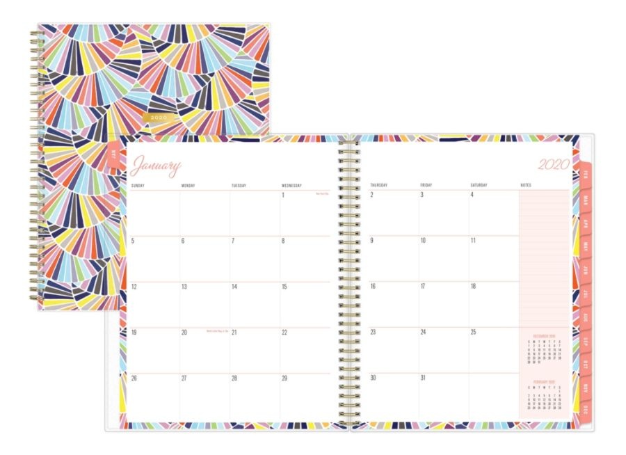 slide 2 of 4, Blue Sky Trina Turk Weekly/Monthly Frosted Planner, 8-1/2'' X 11'', Coppelia Shorts, January To December 2020, 117498, 1 ct