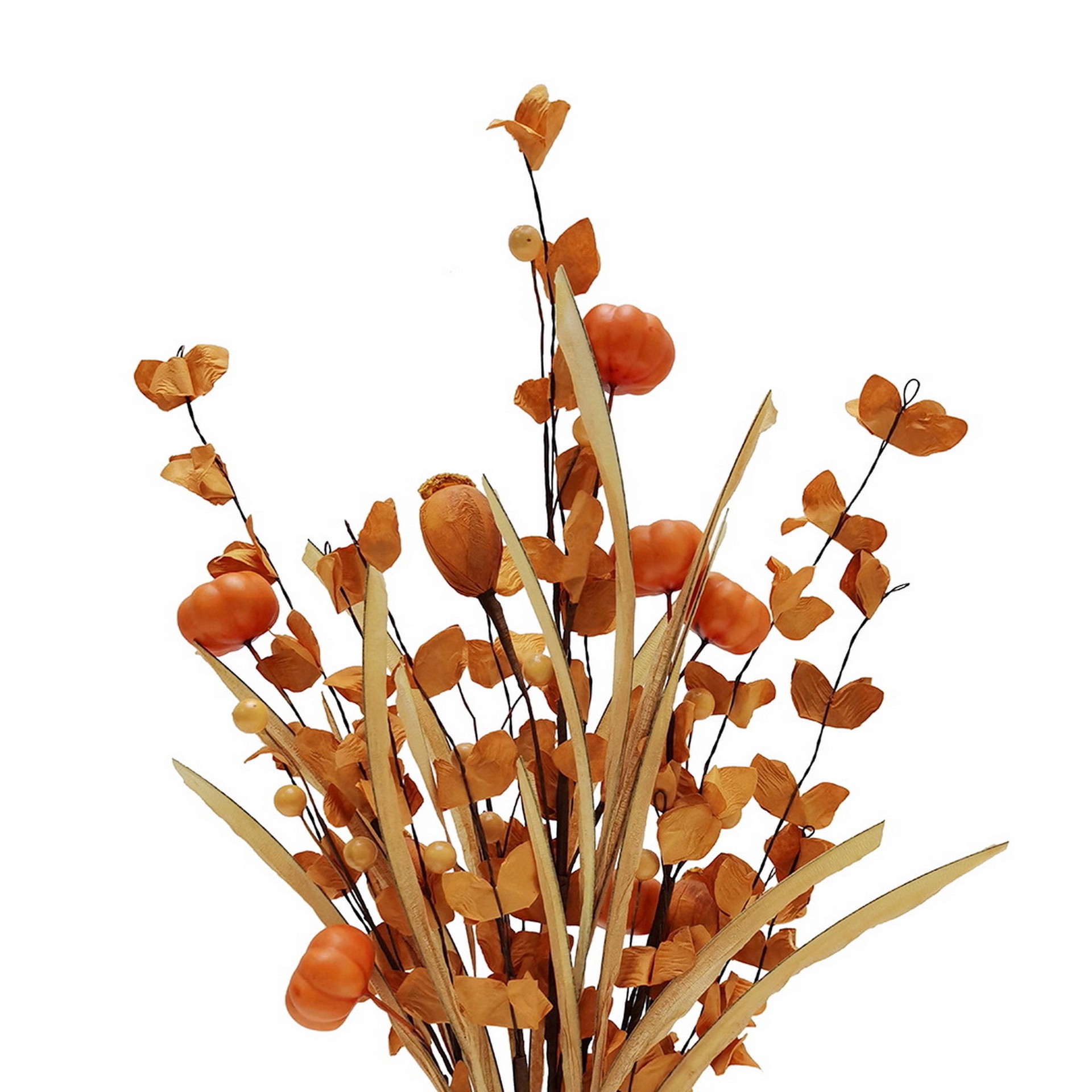 slide 2 of 3, 21" Orange Pumpkin & Berry Mix Deluxe Bush By Ashland, 12 in x 12 in x 21 in