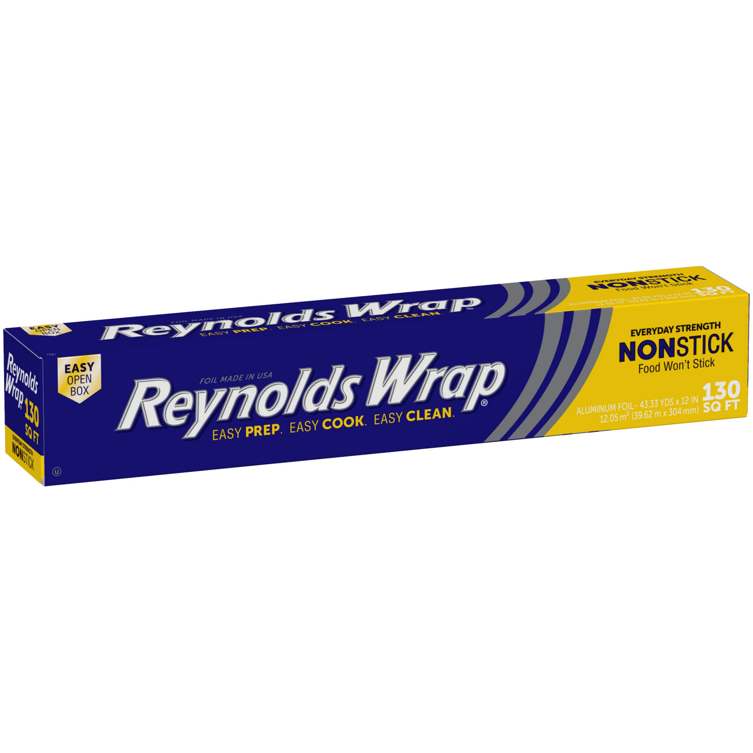 slide 6 of 8, Reynolds Wrap 130 Square Feet Everyday Strength Nonstick Aluminum Foil 1 ea, 1 ct