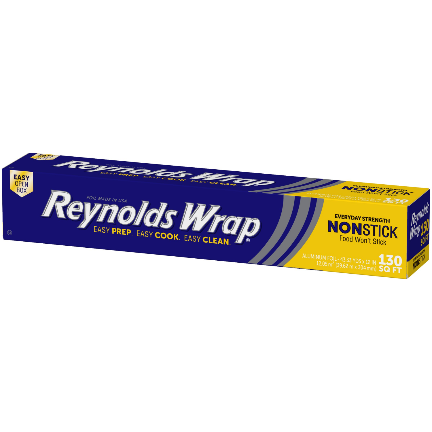 slide 7 of 8, Reynolds Wrap 130 Square Feet Everyday Strength Nonstick Aluminum Foil 1 ea, 1 ct