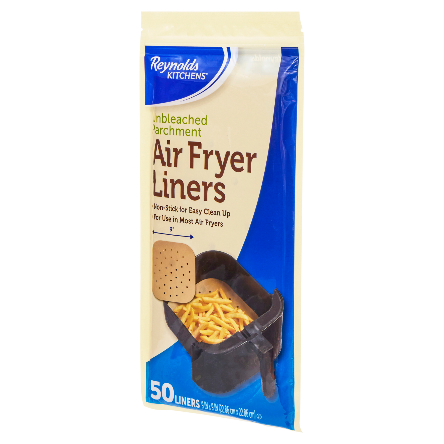 slide 6 of 8, Reynolds Kitchens Unbleached Parchment Air Fryer Liners 50CT/20PK, 50 ct