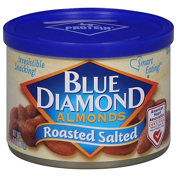 slide 1 of 1, Blue Diamond Almonds Roasted Salted - 6 Oz, 6 oz