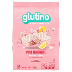 Glutino Pink Lemonade Wafer Bites, Gluten Free Wafer Cookies, 7 oz.
