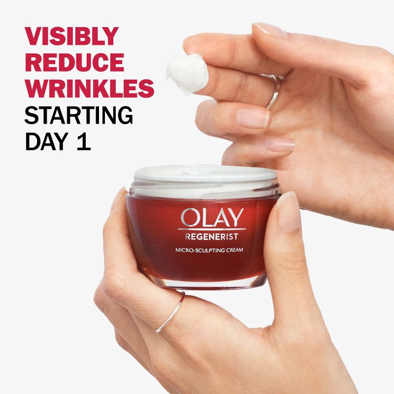 slide 4 of 10, Olay Regenerist Micro-Sculpting Cream Face Moisturizer – 1.7oz, 1.7 oz