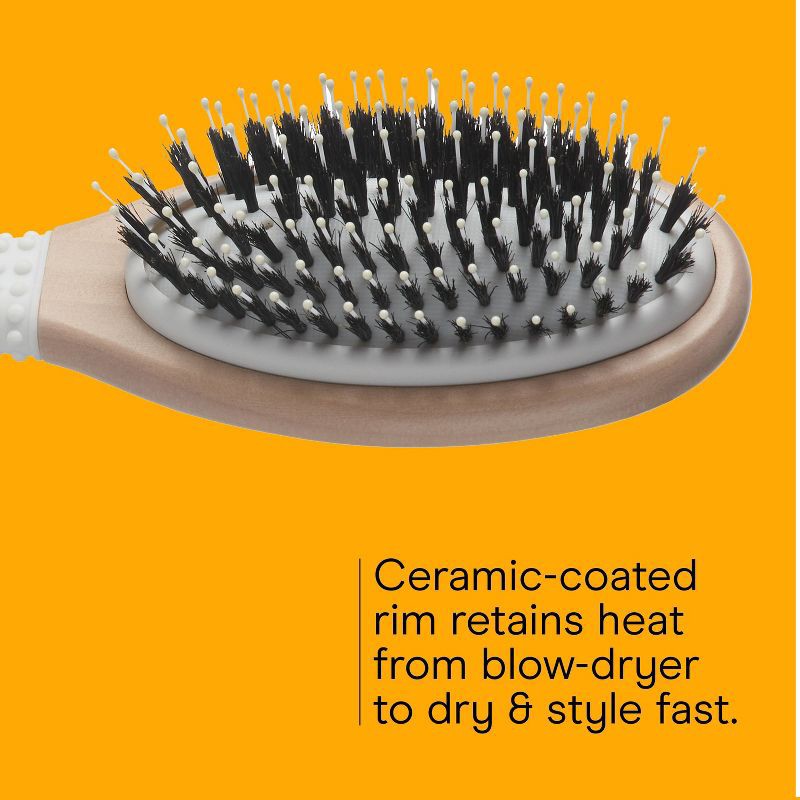slide 4 of 7, Conair Ceramic Wood Nylon & Boar Bristle Cushion Hair Brush - All Hair, 1 ct