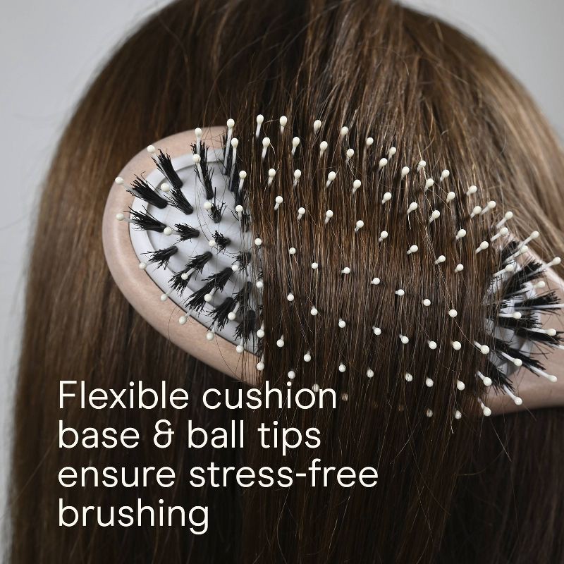slide 6 of 7, Conair Ceramic Wood Nylon & Boar Bristle Cushion Hair Brush - All Hair, 1 ct