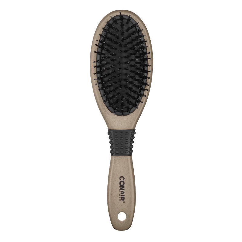 slide 1 of 4, Conair Ceramic Wood Nylon & Boar Bristle Cushion Hair Brush - All Hair, 1 ct